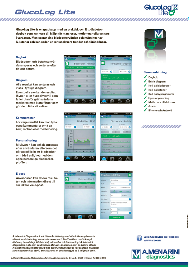 GlucoLog lite produktblad SEny